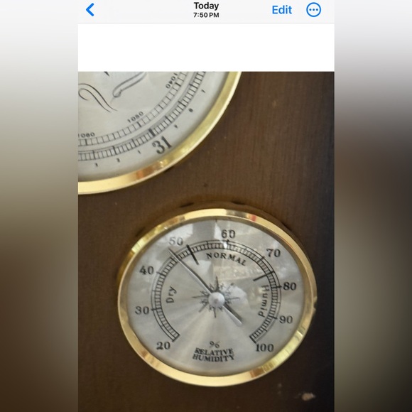 Vintage Jason Humidity Barometer Thermometer Weather Station - Picture 10 of 11